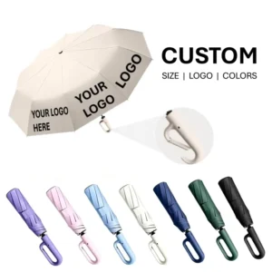 Custom Size 3 Folding 6 Rib Umbrella Waterproof Advertising Outdoor Event Hiking Exhibition Use with Personalized LOGO Printed