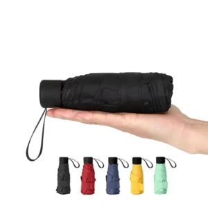 Custom Small Sun and Rain Waterproof Pocket Mini Five-Fold Umbrella