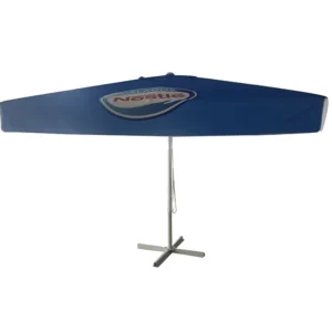 Custom Square Foldable Waterproof Garden Umbrella with Stand for Outdoor Patio and Park Use