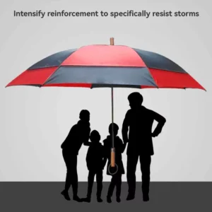 Custom Straight Pattern Golf Umbrella with Wooden Handle