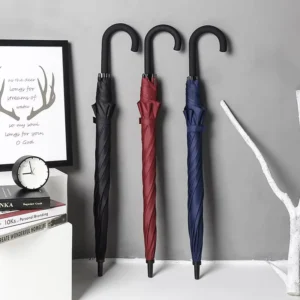 Custom Straight Umbrella for Adults with Double Frame, Windproof, Back-to-School Use