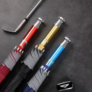 Custom Straight Umbrella with Reinforced Fiberglass Frame and Wind Resistance