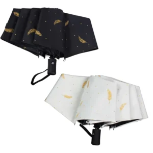 Custom Three-Fold Automatic All-Weather UV and Heavy-Rain Protection Umbrella