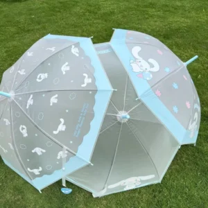 Custom Transparent Clear Semi-Automatic Umbrella Polyester Promotional Dome Kids/Gifts 102cm 8ribs Classic