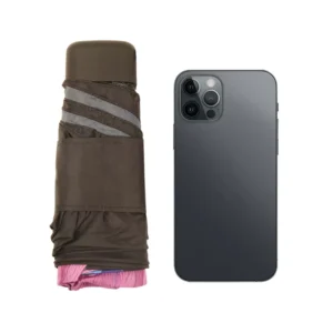Custom Travel Compact Quality Full Print Promotional Manual Open Lightweight Five Folding 5-fold Mini Umbrella