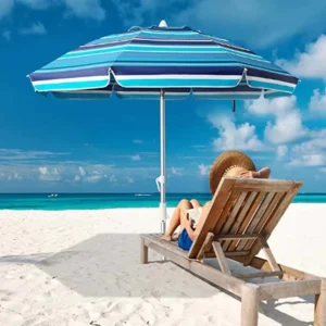 Custom Tropical Beach Umbrella Stand with Unique Design Outdoor Promotions Logo Printing