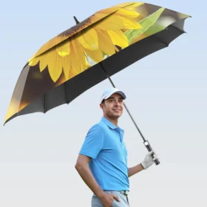 Custom UV Automatic Unbreakable Golf Umbrella with Logo Printing
