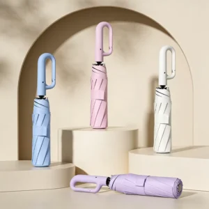 Custom UV Protection Manual Modern Ring Buckle Umbrella 10K Dual Use Windproof Waterproof for Travel Business Gifts
