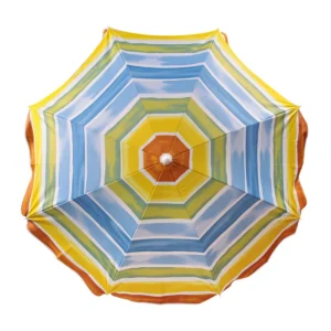 Custom UV Protection White Portable Beach Parasol with Logo Prints