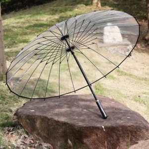 Custom Wedding Clear Manual Open Umbrella Factory Supplied Transparent PVC