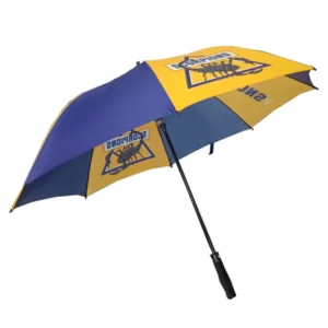 Custom Windproof Golf Umbrella with Logo Printing, Fiber Polyester Nylon