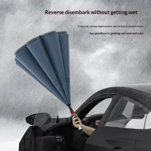 Custom Windproof Reverse Umbrella with C-Shape Handle, Double-Layer Canopy, and Pongee Panel