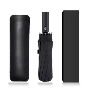Custom Windproof Straight Umbrella Strong Outdoor Sun Protection with Logo Digital Printing Foldable Design