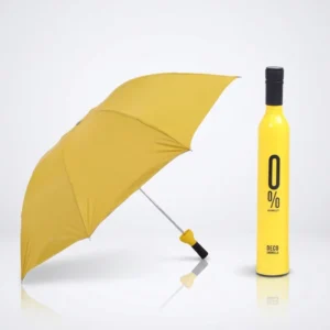Custom Wine Bottle Umbrella with Logo, Folding Portable Umbrella with Bottle