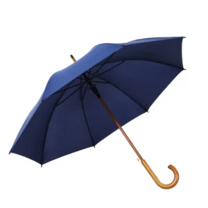 Custom logo Long Handle Wooden Pole 23 Inch Automatic Environmental protection RPET Gift Advertising Umbrella UV Protection