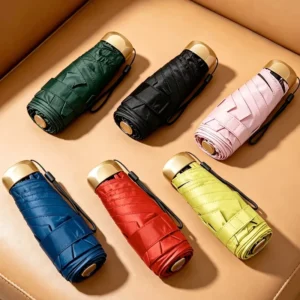 Custom logo Mini Umbrella Manual Capsule Uv Protection Lady Small Folding Umbrella Sun and Rain