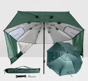 Customizable 2.2m Side Wall 210D Oxford Silver Coating Windproof Outdoor Fishing Beach Umbrella