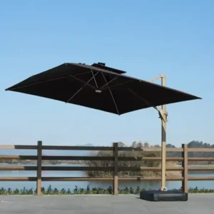 Customizable 3M Large Outdoor Waterproof Aluminum Patio Lighted Roma Umbrella for Sale