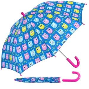 Customizable Children’s School Umbrella with Pinch-Proof Safety Handle, Durable Polyester and Fiberglass Construction