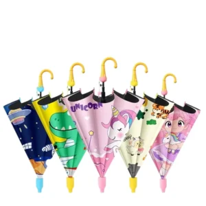 Customizable Children’s Waterproof Umbrella 8K Ribs Auto Child’s Rainbow Umbrella Design