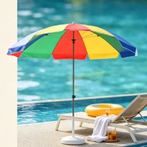 Customizable Color and Size Beach Umbrella Outdoor Garden Parasol for Sun and Rain Protection