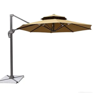Customizable Commercial and Residential Patio Umbrella for Market Stall, Balcony and Sun Shade Use with Central Pole