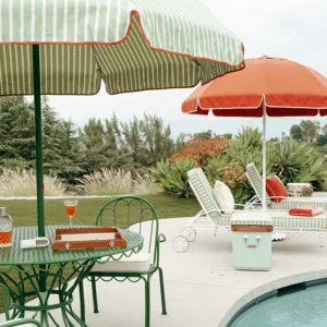 Customizable Modern Design Outdoor Garden Patio Umbrella Waterproof Sun-Proof for Beach Pool Garden Use With Tassel
