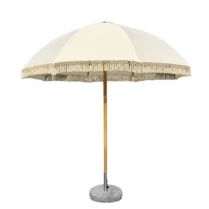 Customizable Modern Outdoor Semi-Circular Pagoda Umbrella Tassel Aluminum Frame Sunshade Garden Beach Restaurant Park Hotel Use