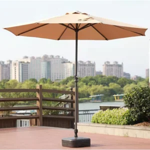 Customizable Outdoor Patio Center Pole Umbrella Sun Protection Waterproof Leisure Garden Parasol Sombrilla