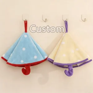 Customizable Small Umbrellas Coral Fleece Hand Towels Absorbent Bathroom and Kitchen Cloths Children’s Handkerchiefs
