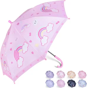 Customizable Straight Umbrella for Kids Bulk Safety Cartoon Printed