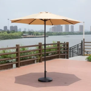 Customizable Waterproof Polyester Center Pole Umbrella Outdoor Parasol for Garden Commercial Use