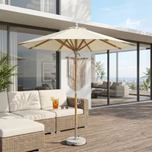 Customize Heavy Duty Aluminum Big Size Custom Printed logo Parasol Patio Beach Leisure Restaurant Outdoor Umbrella