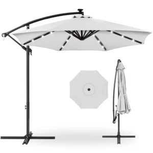 Customize Outdoor 3M Banana Umbrella Parasol Led Light Patio Umbrellas