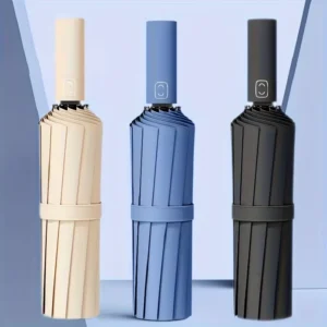 Customized 24-Rib Aluminum Alloy 3-Fold Fully Automatic Umbrella 105cm Open Diameter