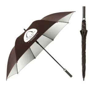 Customized 30-Inch Large Golf Umbrella with UV Protection Waterproof Fiberglass Ribs and Promotional Logo