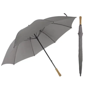 Customized 30 Inch Manual Open Golf Umbrella Wooden Handle Windproof Sunshade Rain Travel Promotional Umbrella Logo