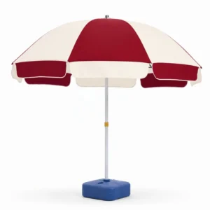 Customized Beach Sun Umbrella with Printed Logo and Steel Rod