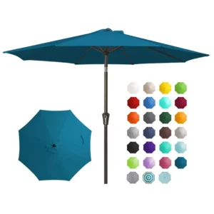 Customized Color Logo Wedding Sun Umbrella, Manual Garden Umbrella for Outdoors