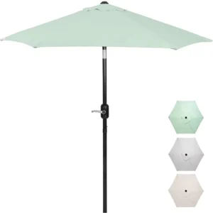 Customized Color Outdoor 6-Rib Garden Umbrella Patio Center Pole Parasol