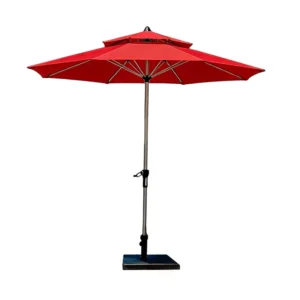 Customized Color Outdoor Commercial Decorative Waterproof Sunshade Solid Foldable Central-Column Umbrella