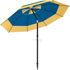 Customized Design Beach Umbrella UPF50+ Windproof Promotional Outdoor Beach Umbrella