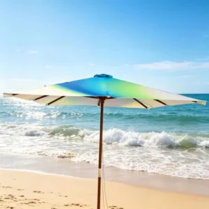 Customized High Quality Wood Beach Parasol Umbrella with UV 50+ Protection for Outdoor Furniture Use in Hotels Beaches & Bars