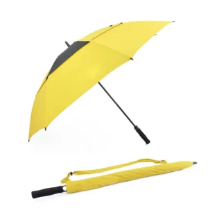 Customized Large Double-Layer Windproof Golf Umbrella, Pongee Material, Logo Advertising