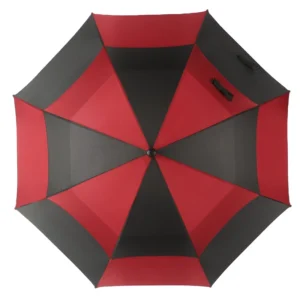 Customized Large Size Sun Protection Double-Layer Air-Vented Golf Umbrella Dual Canopy with Logo