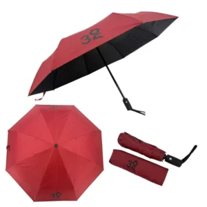 Customized Lightweight 3-Fold Automatic UV-Protected Titanium Windproof Travel Umbrella for Adults