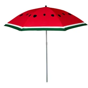 Customized Logo Promotion Outdoor Sun Beach Parasols Fruit Design Watermelon Beach Umbrella