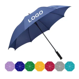 Customized Logo Windproof Golf Straight Umbrella Personalized Business Gift From Fujian Factory