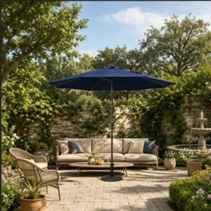 Customized Modern Iron Outdoor Umbrella for Hotels and Parks 2.7-Meter Terrace Garden Use