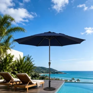 Customized Modern Iron Outdoor Umbrella for Hotels and Parks 2.7-Meter Terrace Garden Use